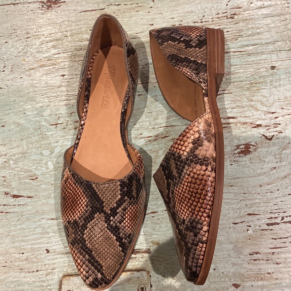 Madewell Marisa d’Orsay Flat Snake Print Leather - Picture 5 of 5